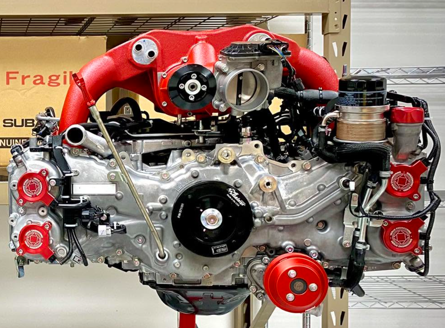 AKD Custom Built Red Manifold Engine